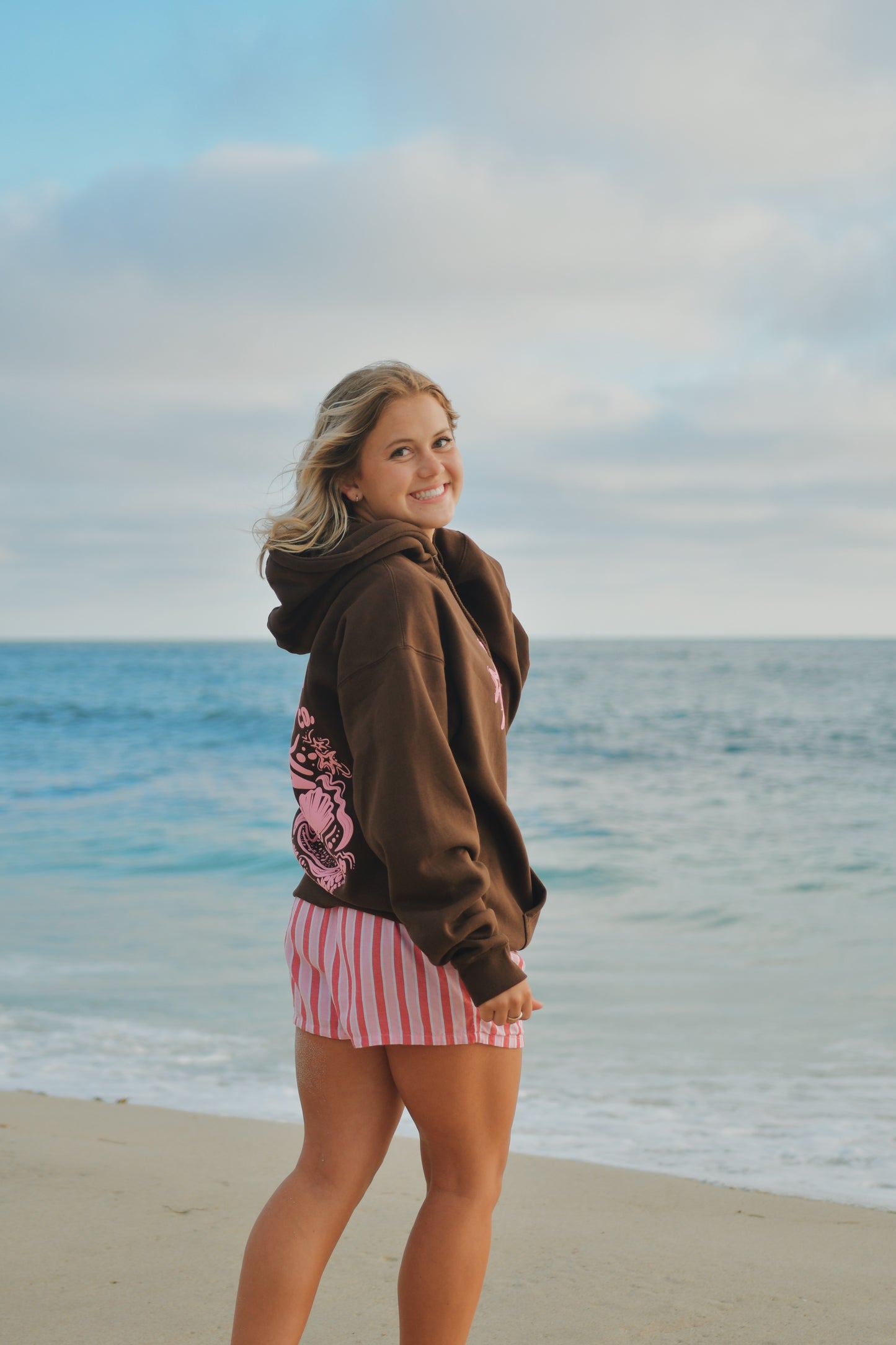 Brown Starfish Hineni Hoodie