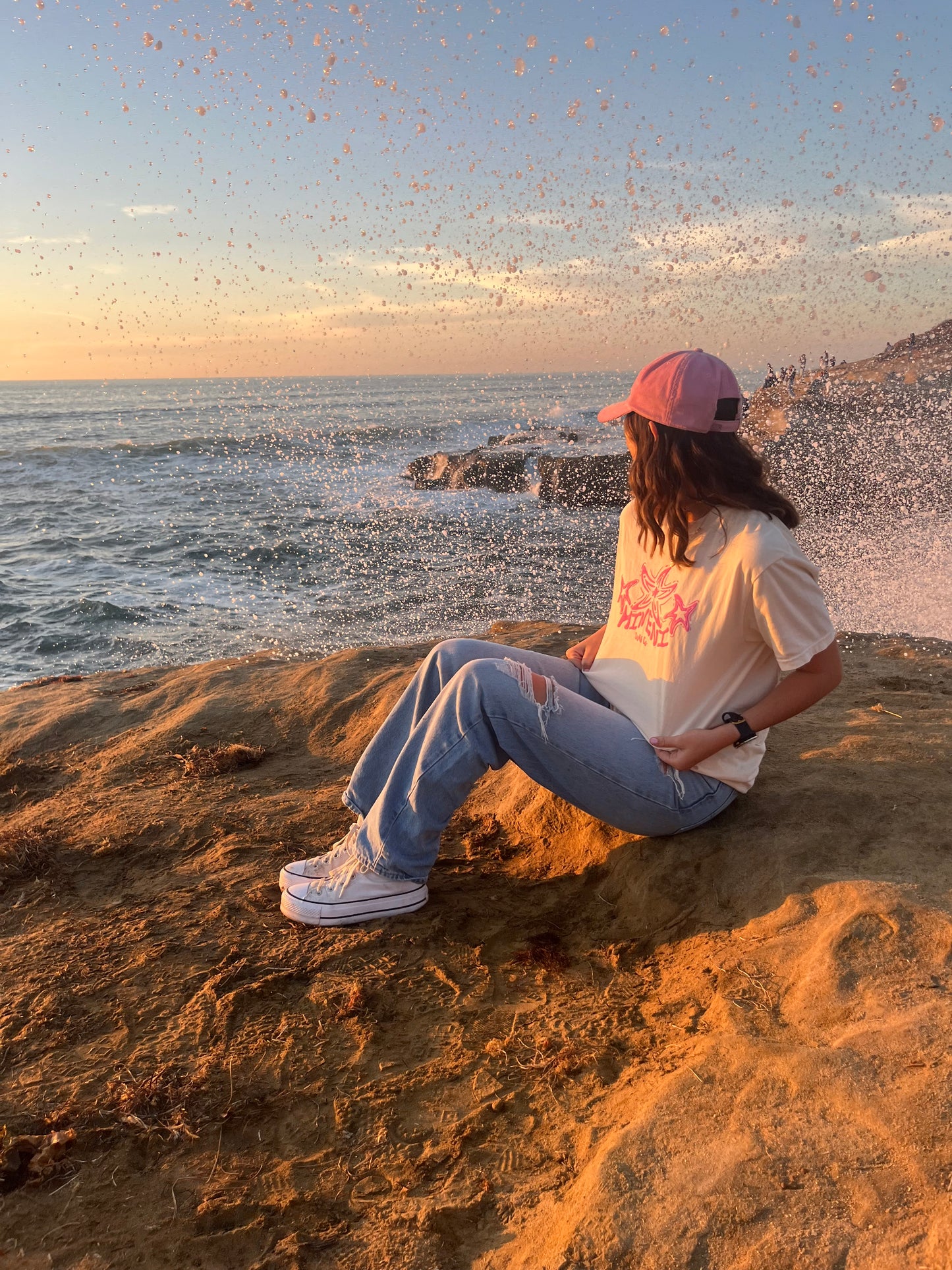 Cream Star Fish Tee